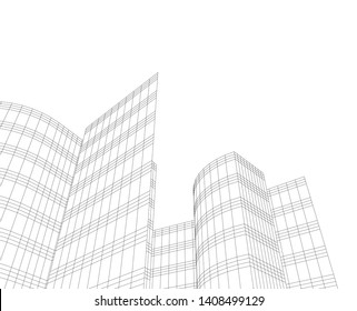Concept skyscraper buildings architecture vector illustration