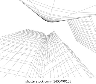 Concept skyscraper buildings architecture vector illustration