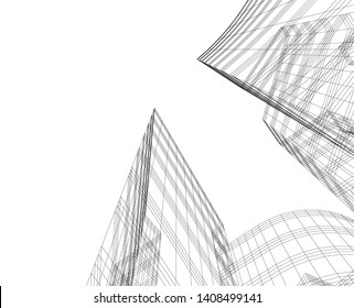 Concept skyscraper buildings architecture vector illustration