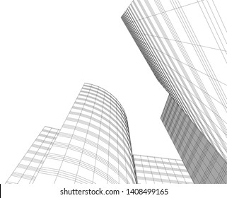 Concept skyscraper buildings architecture vector illustration