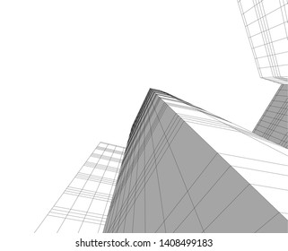 Concept skyscraper buildings architecture vector illustration