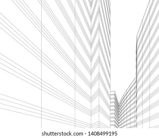 Concept skyscraper buildings architecture vector illustration