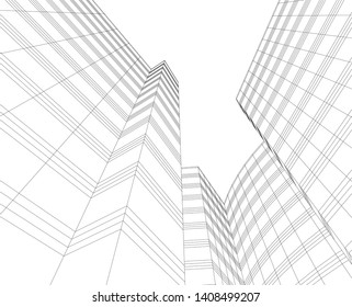 Concept skyscraper buildings architecture vector illustration