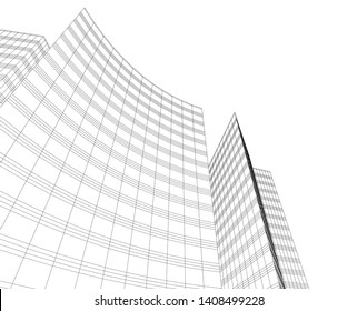 Concept skyscraper buildings architecture vector illustration