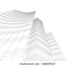 Concept skyscraper buildings architecture vector illustration