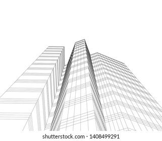 Concept skyscraper buildings architecture vector illustration
