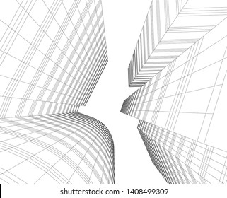 Concept skyscraper buildings architecture vector illustration