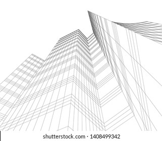 Concept skyscraper buildings architecture vector illustration