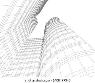 Concept skyscraper buildings architecture vector illustration