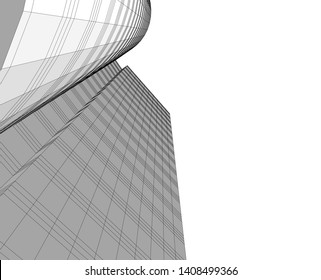 Concept skyscraper buildings architecture vector illustration
