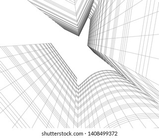 Concept skyscraper buildings architecture vector illustration