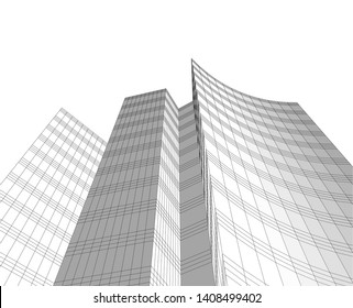 Concept skyscraper buildings architecture vector illustration