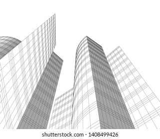 Concept skyscraper buildings architecture vector illustration