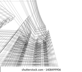 Concept skyscraper buildings architecture vector illustration