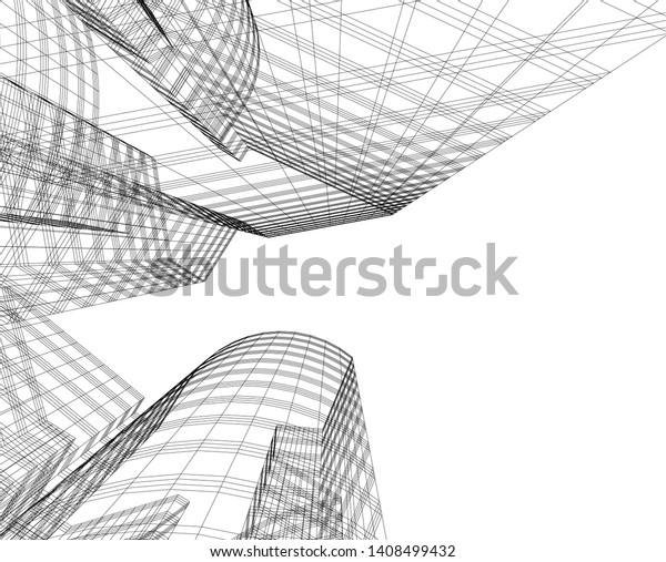 Concept Skyscraper Buildings Architecture Vector Illustration Stock ...