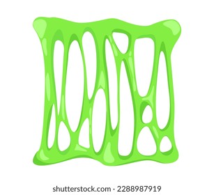 Concept Slime spot liquid net. A flat, vector design of a green slime spot with a liquid net pattern, presented in a visually appealing cartoon style. Vector illustration.