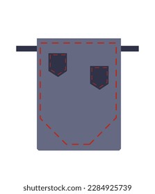 Konzept Kleine Küchenschürze mit Stichen Diese Vektorgrafik verfügt über eine kleine Küchenschürze mit feinen Stichen. Vektorgrafik.