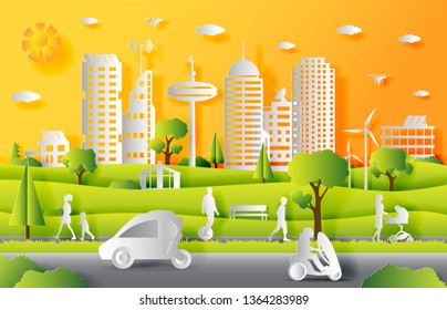 Concept Smart City Technologies Future Urban Stock Vector (Royalty Free ...