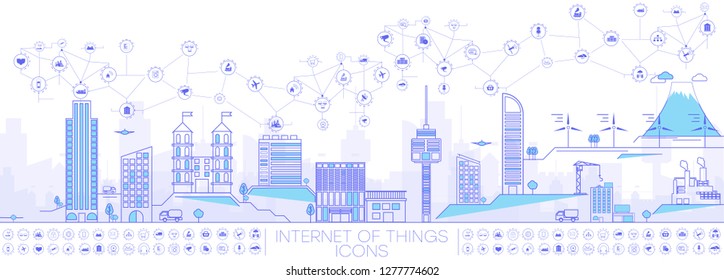 	
Concept Smart city for web page, banner, presentation, social media. Intelligent building isometric vector