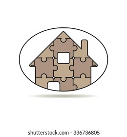 concept of smart house. icon logo