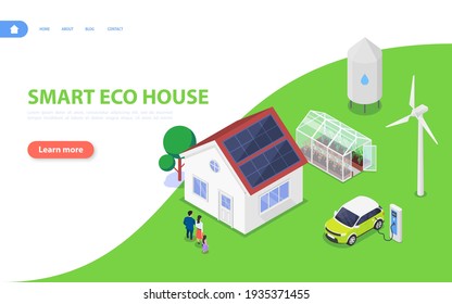 Concept Smart Sustainable Home Renewable Energy Stock Vector (royalty 