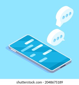 concept smartphone message themed vector