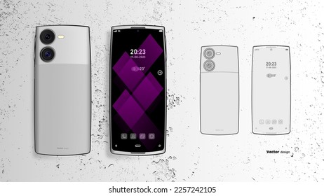 concept smartphone template design vector