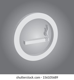concept smoking button. vector illustration design.