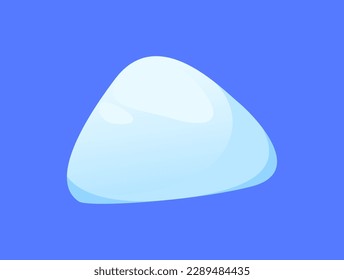 Concept Snow ice liquid spot. The illustration is a flat vector design that showcases an abstract concept of a snow cap on a blue background. Vector illustration.
