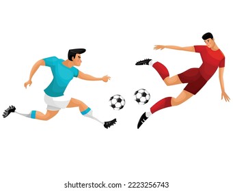 
concepto de arte vectorial de futbolistas e ilustración