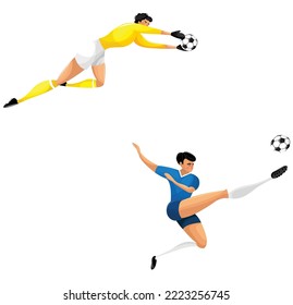 
concept of soccer player vector art and illustration