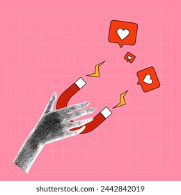 Concept of social media, influence, popularity, modern lifestyle and ad
