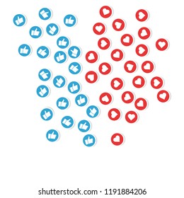Concept social media marketing.  Vector icon illustration. Flat design