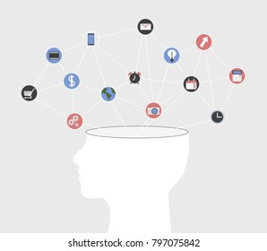 The concept of social networking. organizer. Related applications in mind
