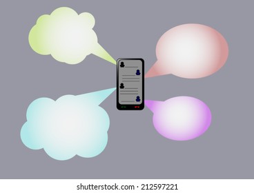 Concept of social networking, Wireless connect people around the world, flat design web and mobile applications
