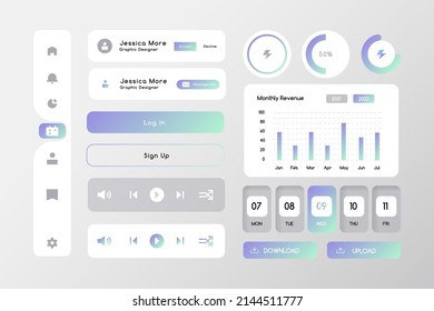 Concept for social networks, website, statistics. frame screens. Use for mobile app or website.