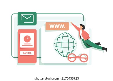  concept for SocialMedia, easy to use and highly customizable. Modern vector illustration concept