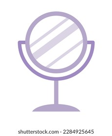 Concept Spa salon mirror. This flat illustration concept is designed for use in web design and other digital applications, specifically for a spa salon. Vector illustration.