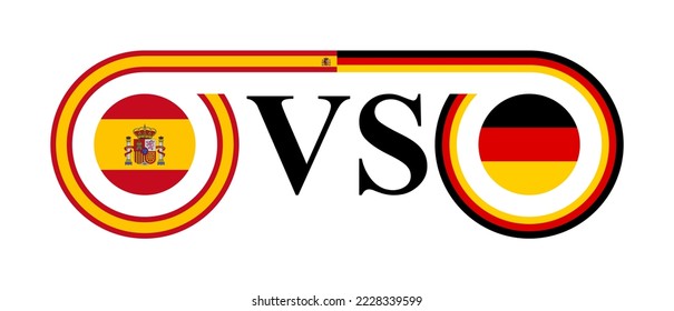 the concept of spain and germany. vector illustration