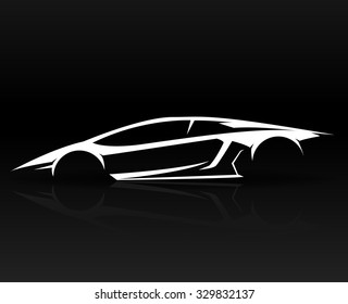 Concept Sports car Vehicle outlines graphic