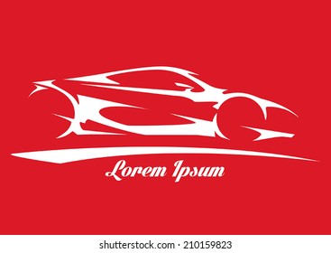 Concept Sportscar Vehicle Silhouette 05