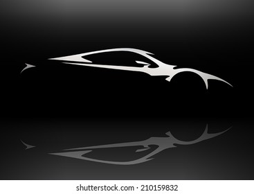 Black Car Silhouette Wallpaper