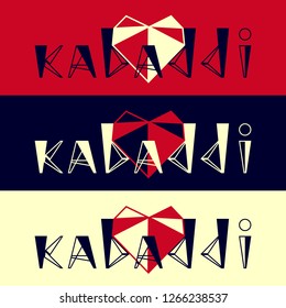 Concept of sportsman playing Kabaddi. Creative poster or Banner design with playing kabaddi players.