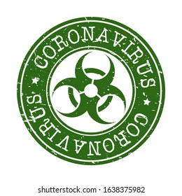 Concept Stamp Virus. Round Symbol Old Style.
