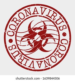 Concept Stamp Virus. Round Symbol Old Style.