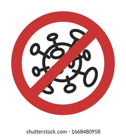 Concept Stamp Virus. Round Symbol Old Style. Vector Design Pandemic.
