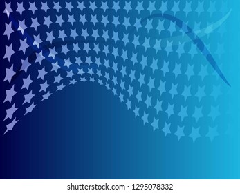 Concept star wavy design. Eps 10 vector background. Gradient mesh included - Vector