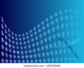 Concept star wavy design. Eps 10 vector background. Gradient mesh included - Vector