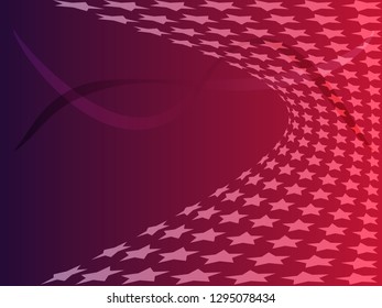 Concept star wavy design. Eps 10 vector background. Gradient mesh included - Vector