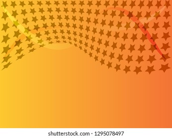 Concept star wavy design. Eps 10 vector background. Gradient mesh included - Vector